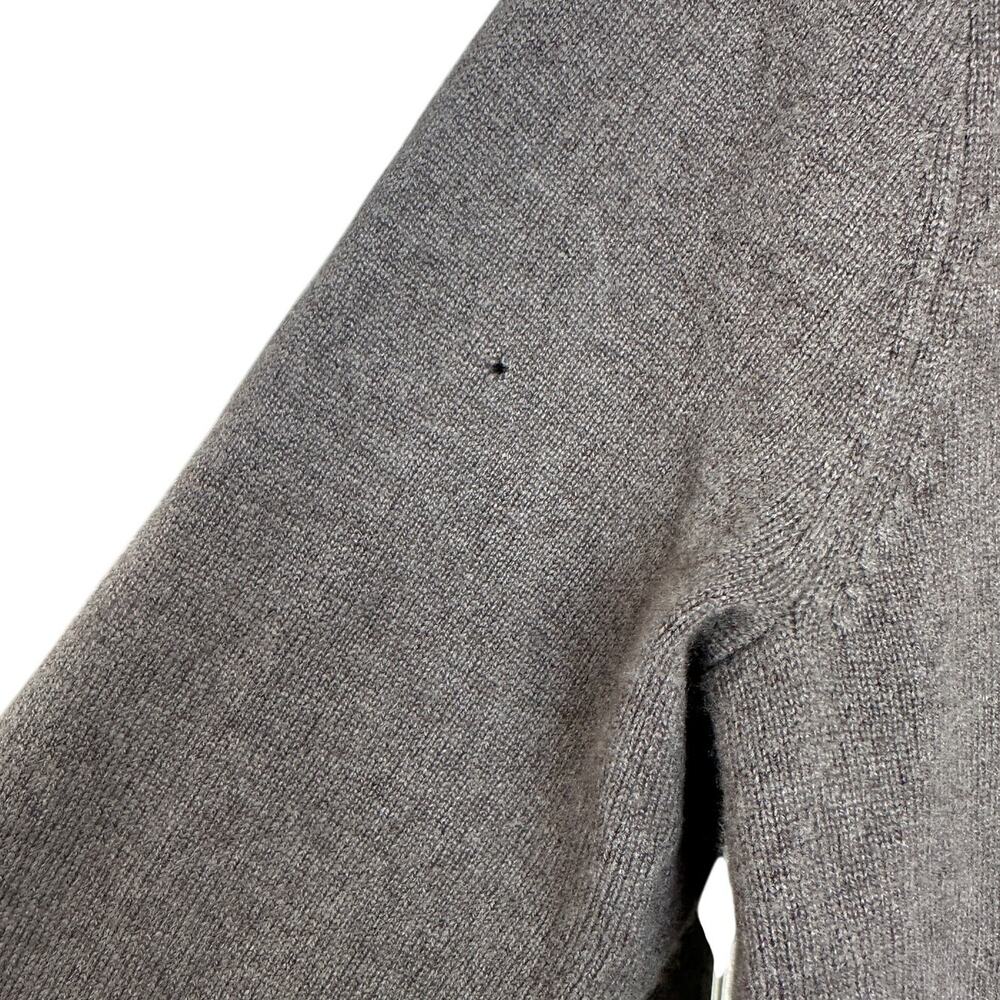 J.Crew Women's Vintage 100% Cashmere Brown V-Neck Cardigan, Size L, Flawed - Picture 6 of 7